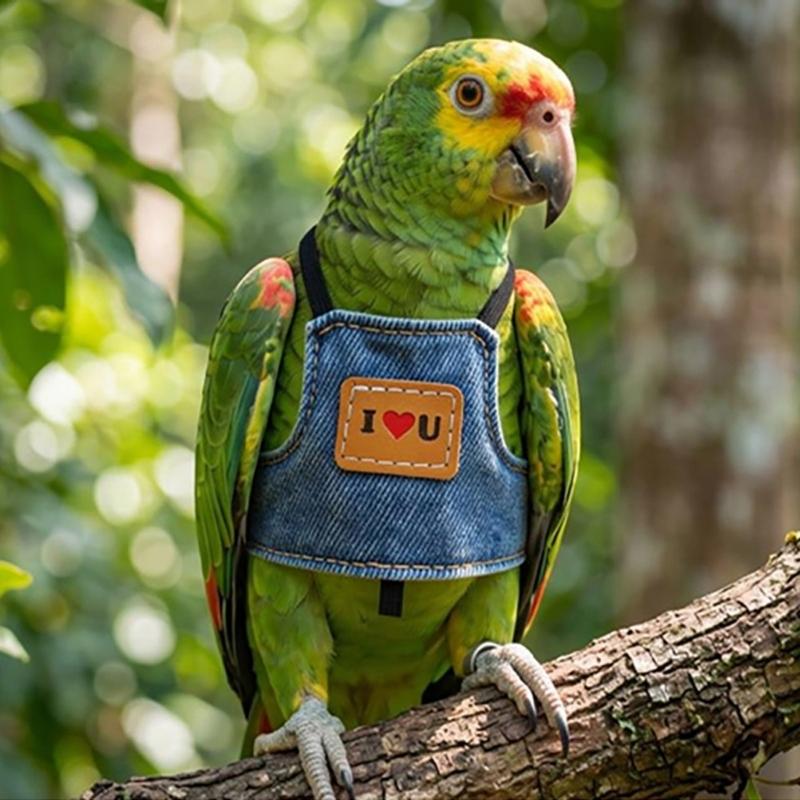 Parrots Flight Suit Harness Vest With Strong Leash Training Suit For Parrots Pet Bird Outdoor Exploration And Exercise