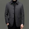 Men's Double-sided Woolen Woolen Coat Mid-length Thickened Down Lining Winter Daddy Lapel Cashmere Coat