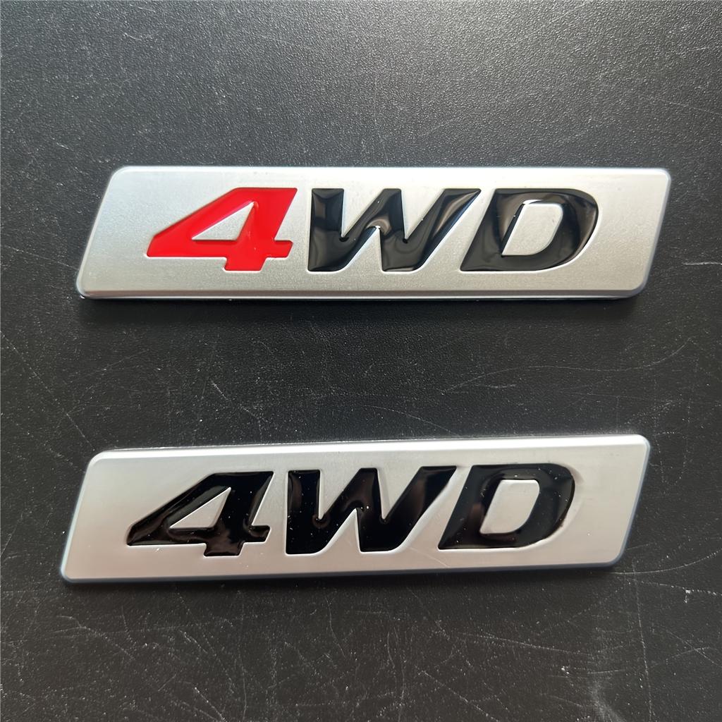 3D Metal Emblem Four-Wheel Drive 4WD Sticker Suitable for Cars Trucks Motorcycles SUVs Hood Trunk Fender Side Door, Body Decorative Decal Accessories