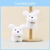 Charming Stuffed Dog Pendant Playful Puppy Keyring Fluffy Doll Keychain Accessory
