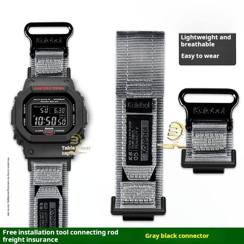 Для часов Casio G-SHOCK DW5600 GW-M5610 GW-B5600 G-5600 GW5000 Ремешок Модифицированный Внешний Плетеный Нейлоновый Холщовый Ремешок для часов мужской браслет