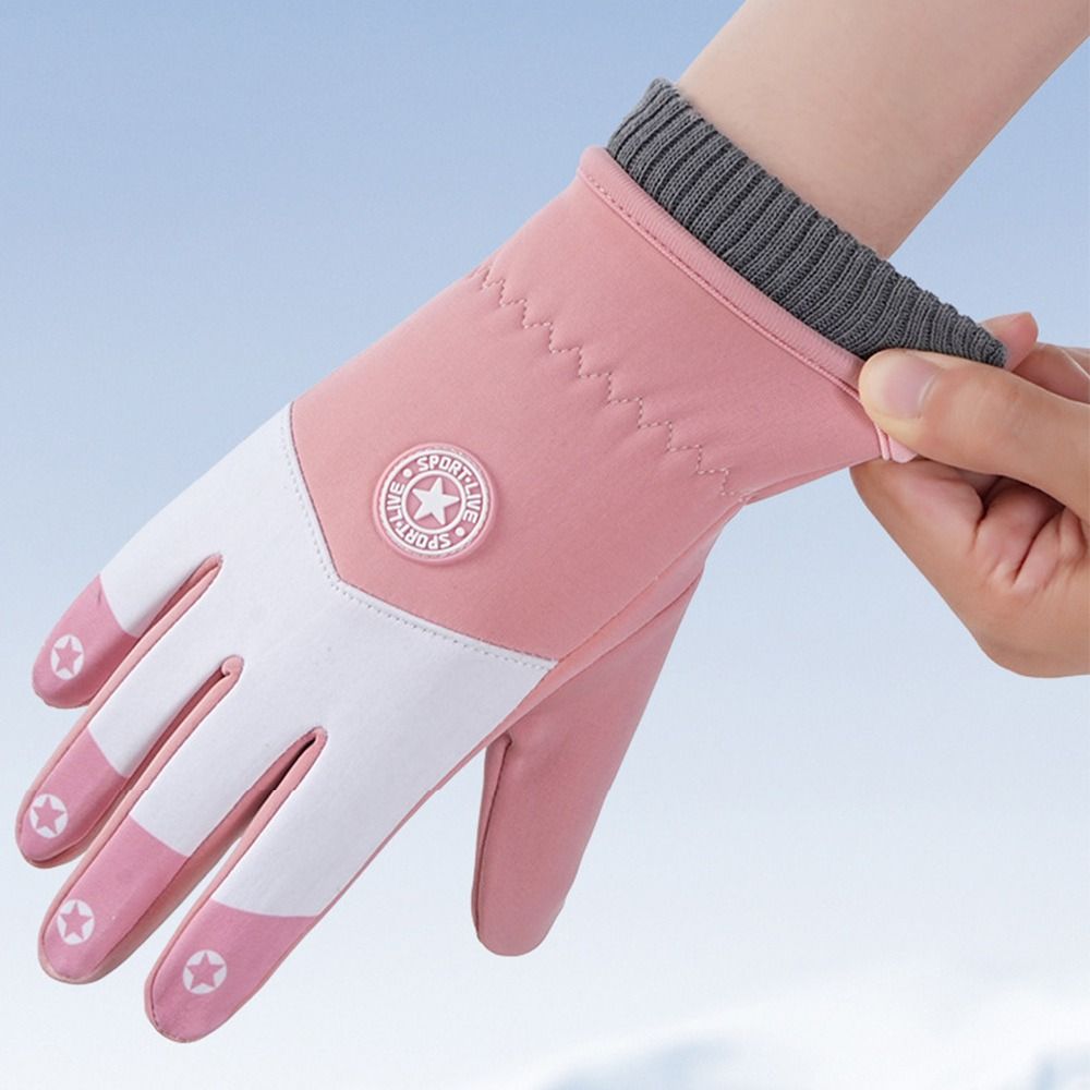 Утепленные велосипедные перчатки-митенки Нескользящие Детские велосипедные перчатки Детские зимние перчатки для мальчиков и девочек