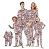 Matching Family Christmas Print Flannel Homewear Set Long-Sleeve Top And Pants