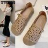 Spring and Autumn Single Shoes Oxford Soft Sole Soft Top Comfortable Hollow Breathable Hole Single Shoes for Women