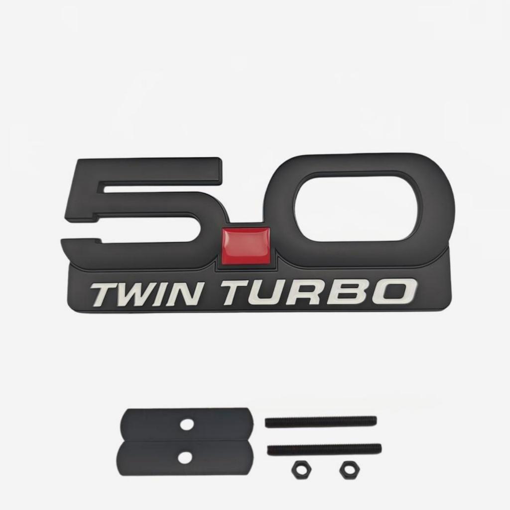 3D Metal 5.0 V8 Logo Badge Sticker Rear Trunk Emblem Fender Side Emblem Decal Auto Accessories