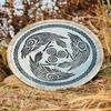 Viking Norse Wolf Shield HandcraftedTriskelion for LARP, Cosplay Decor Nordic Pagan Warrior Shield, Medieval Shield