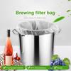 Large Brewing Filter Bags 250 Micron Fine Mesh Strainer Bag Reusable Replaceable Brewing Bags with Adjustable Drawstring for Home Brewing Hops