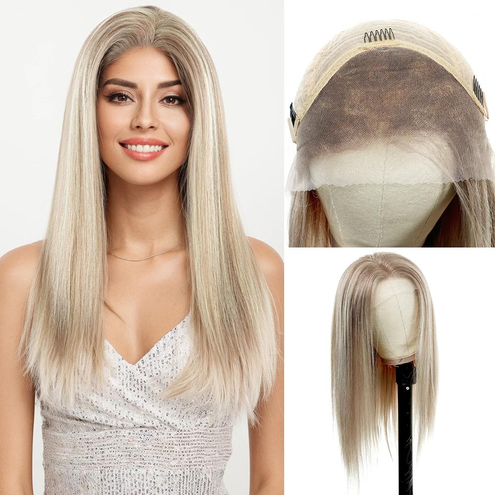 HAIRCUBE 13x4 HD парики из 100% человеческих волос Remy, длинные прямые серые блондинки, предварительно выщипанные парики из натуральных волос, натуральные человеческие волосы, ежедневно для женщин, афро