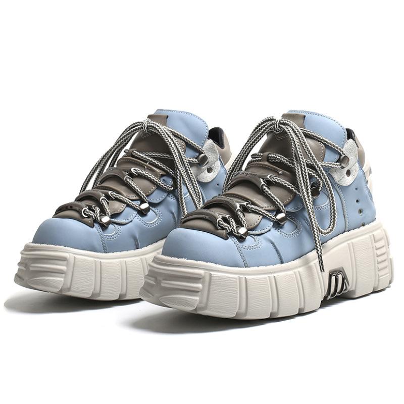 Женские кроссовки в стиле панк, туфли на платформе, женские криперы, женские повседневные туфли на плоской подошве с металлическими украшениями и толстой подошвой, женские теннисные туфли 45