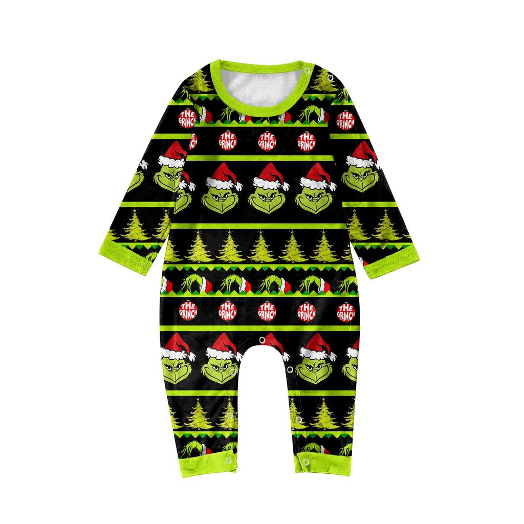 Christmas Day Prints Family Matching Long Sleeve Tops+Pants Set Family Matching Sets