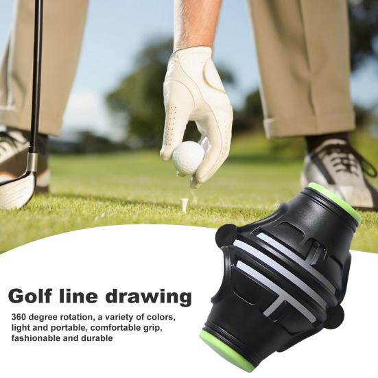 Пластиковый корпус маркера для гольф-мяча, вращение на 360 градусов, прицеливание, клипса для разметки, профессиональный маркер для рисования линий, портативный маркер с тремя линиями, гольф