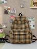 Adorable Dachshund Tweed Plaid Backpack for Girls - Junior High To College Students (2025 Autumn/Winter Collection)