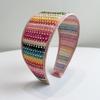 Bohemian Straw Woven Headband Wide-Brimmed Braided Hair Hoop New Rattan Weaving Hairband  Women