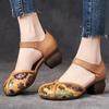 Fashion GKTINOO 2025 Summer Women Shoes Genuine Leather Women Pumps Handmade Comfortable Vintage Style High Heels Sandals Women Sandalia