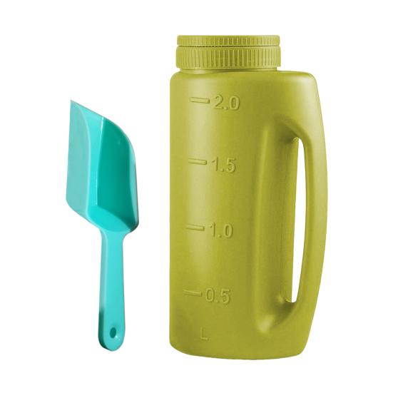 Ручной разбрасыватель соли 2 л Разбрасыватель удобрений с регулируемыми режимами открытия Ручной разбрасыватель с совком