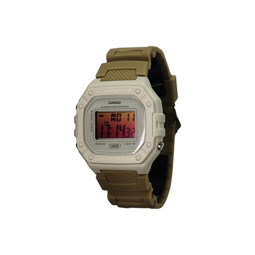 Casio Унисекс Оранжевые часы серии DIGITAL W-218HC-8AV(Watch3--)