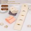 2Pcs Mini Travel Jewelry Bag Foldable Jewelry Pouch with Snap Buckle Roll-up Jewelry Organizer for Rings Necklaces Earrings