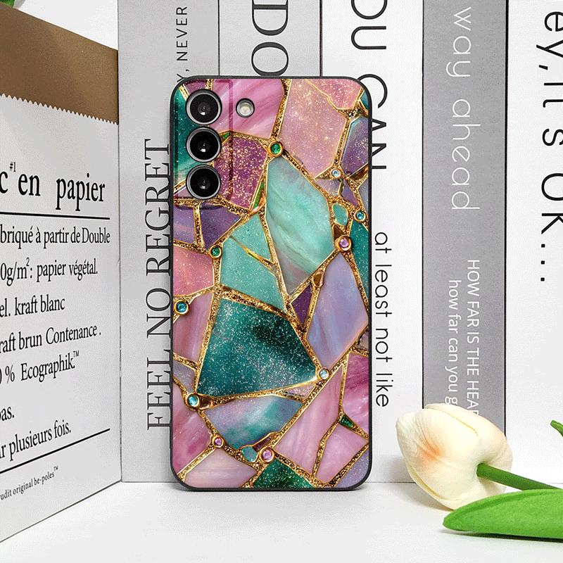 Винтажный Чехол для Телефона с Печатью Текстуры Зеленого Мрамора Art для OPPO Reno 13 12F 11 10 Pro Plus FindX5 X3 Lite X7 PRO Матовый Мягкий Чехол