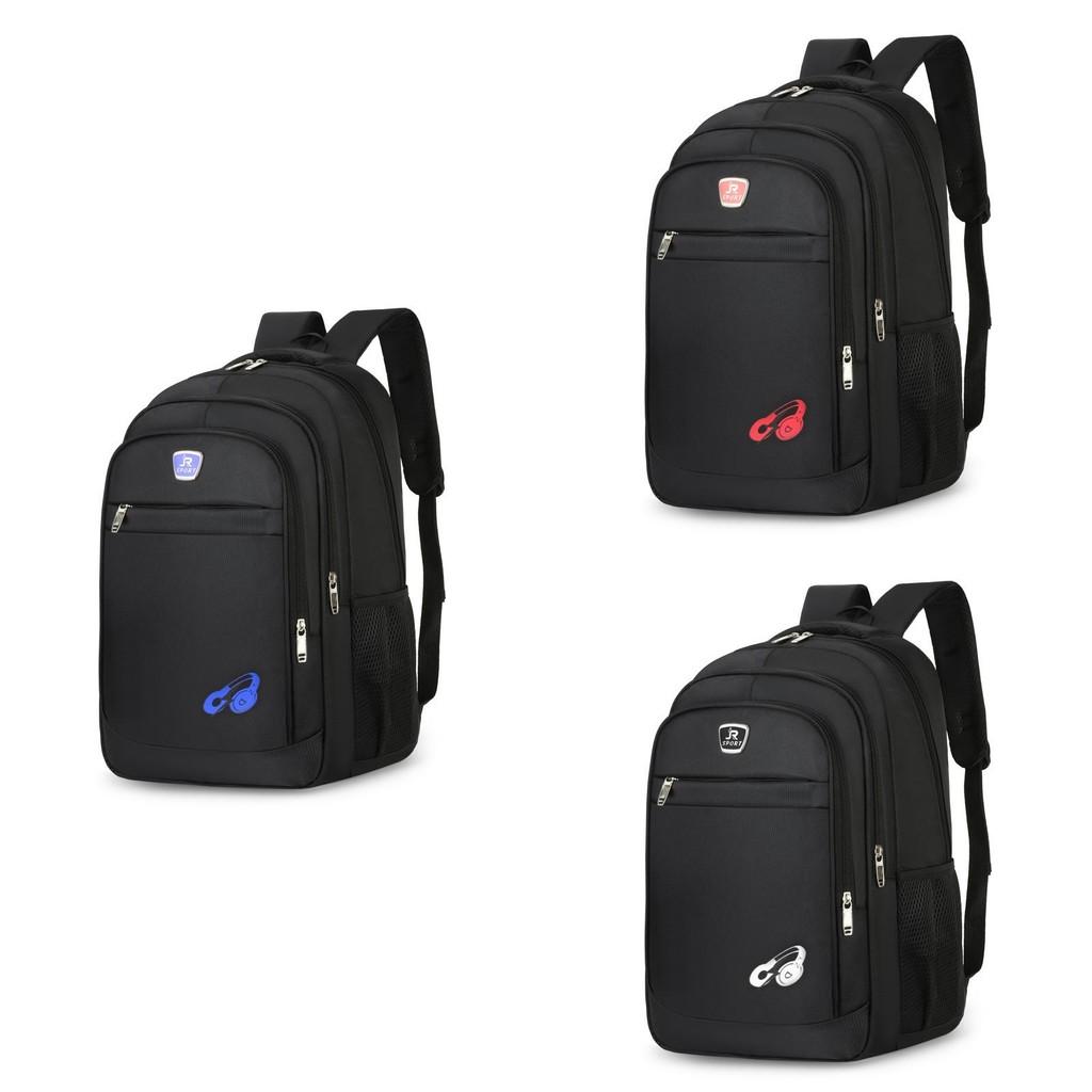 Earphone Pattern Print Oxford Canvas Large Capacity Backpack For Students And Travel With Breathable Design For Men And Women