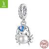 Crab Pearl Pendant S925 Silver Beaded Source Factory Versatile Simple Diy Beaded Bracelet Accessories