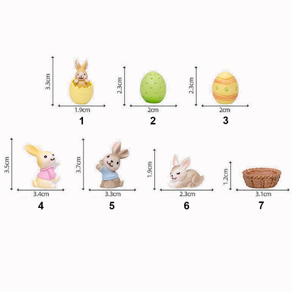 Пасхальное яйцо, миниатюрные безделушки, смоляная мультяшная статуя Бууни, подарок, мини-фигурка пасхального кролика