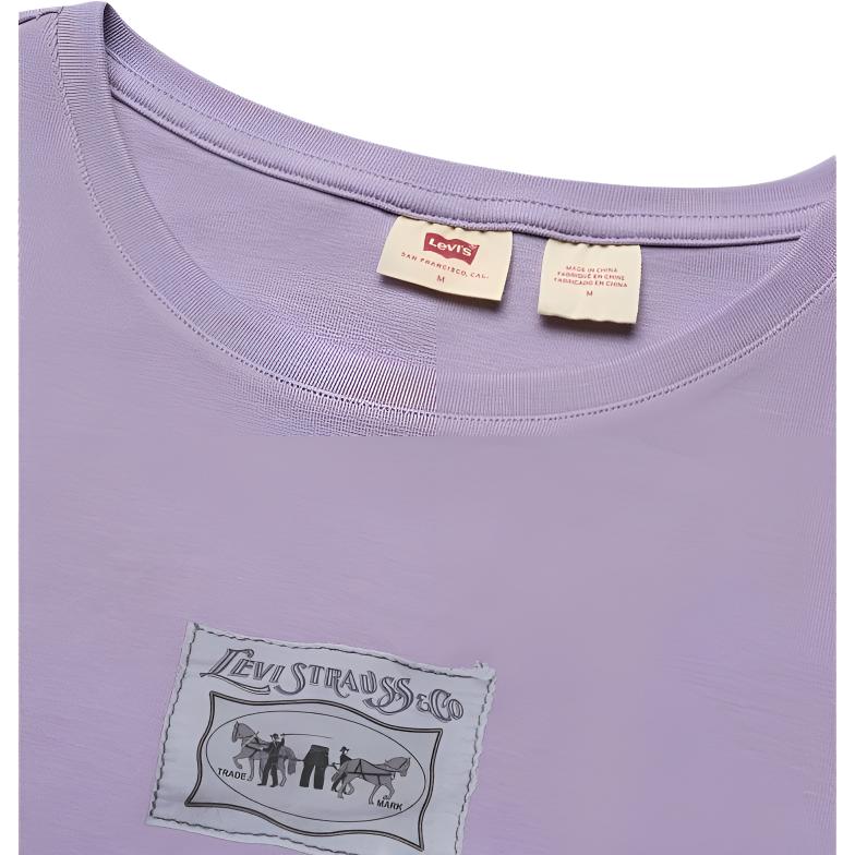Levis Повседневная Удобная Простая Трикотажная Футболка с Круглым Вырезом и Длинным Рукавом Женские Топы 0052A-0002