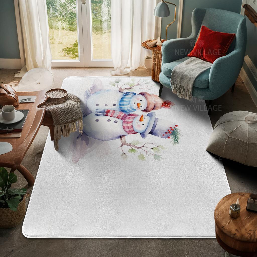 Ковер у входа в дом Домашний коврик у двери Гостиная Ванная Комната Ноги ванная комната Нескользящие коврики с водопоглощением для ванной Счастливого Рождества зима