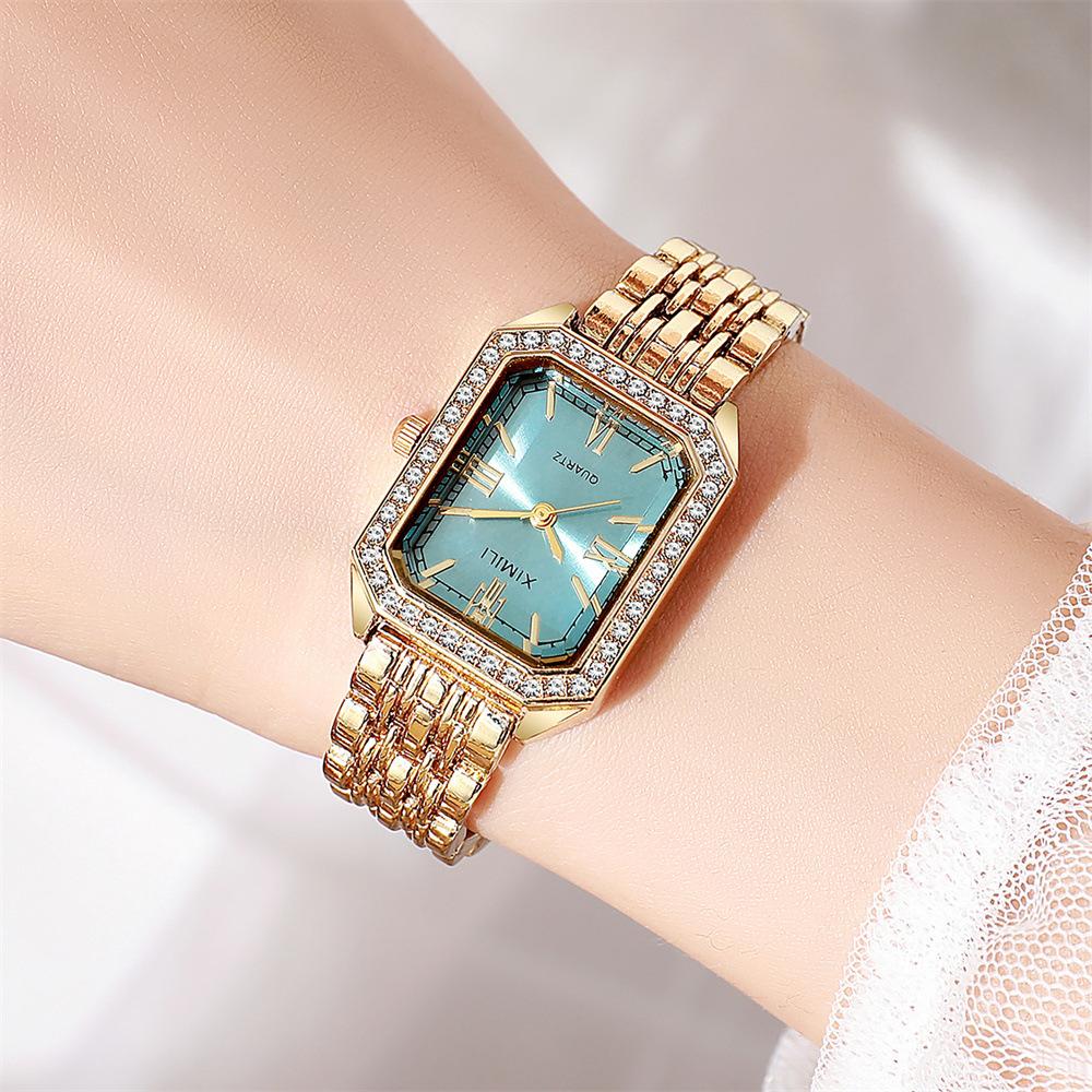 Light Luxury Brand Watch Women Business Simple Diamond Gold Watches Casual Female Student Fashion Quartz Clock Wristwatches