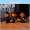 Resin Halloween Material Demon Miniature Figures Decor Set With Pumpkin Broom