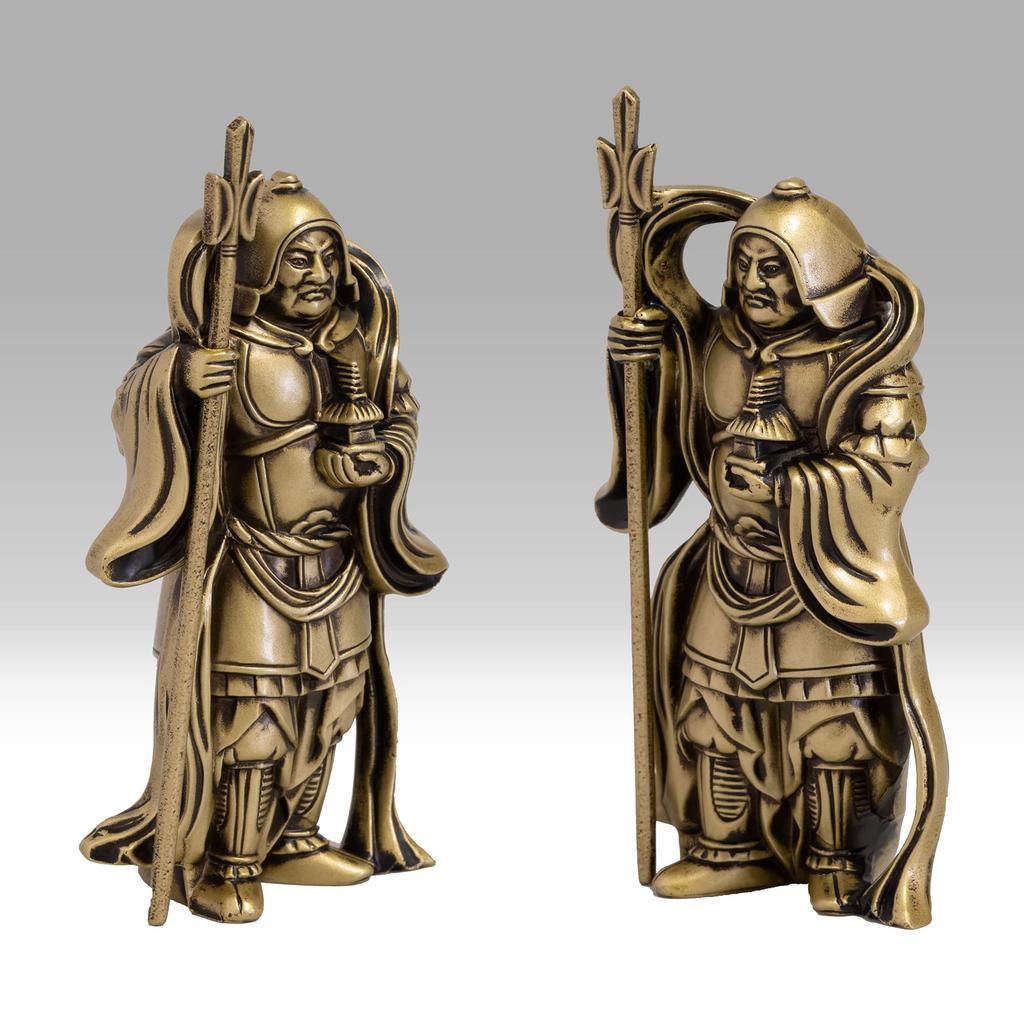 Seven Lucky Gods of Good Luck Bishamonten Silky Gold Buddhist Hideun Makita Buddha Statue Ornament Takaoka Copperware Sculptor Prototype_Kobiki