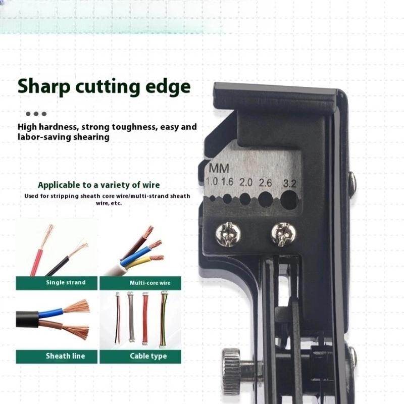 Многофункциональный инструмент для зачистки проводов, диапазон зачистки 0,8-8 мм AWG18-8 с обрезчиком нити и клеммами, обжимные клещи, инструменты электрика