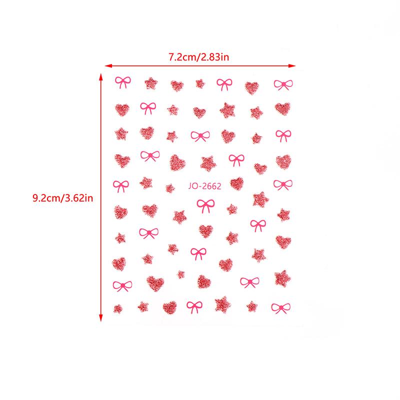 Розовая бабочка Бабочка Бант Наклейки для ногтей Блестящие лазерные 3D бабочки Наклейки для ногтей Клейкая бабочка