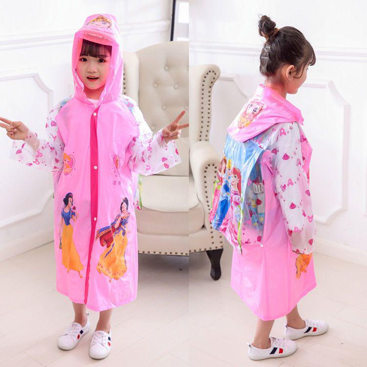 Детский длинный дождевик-пончо для мальчиков и девочек, возраст 2-10 лет, начальная школа