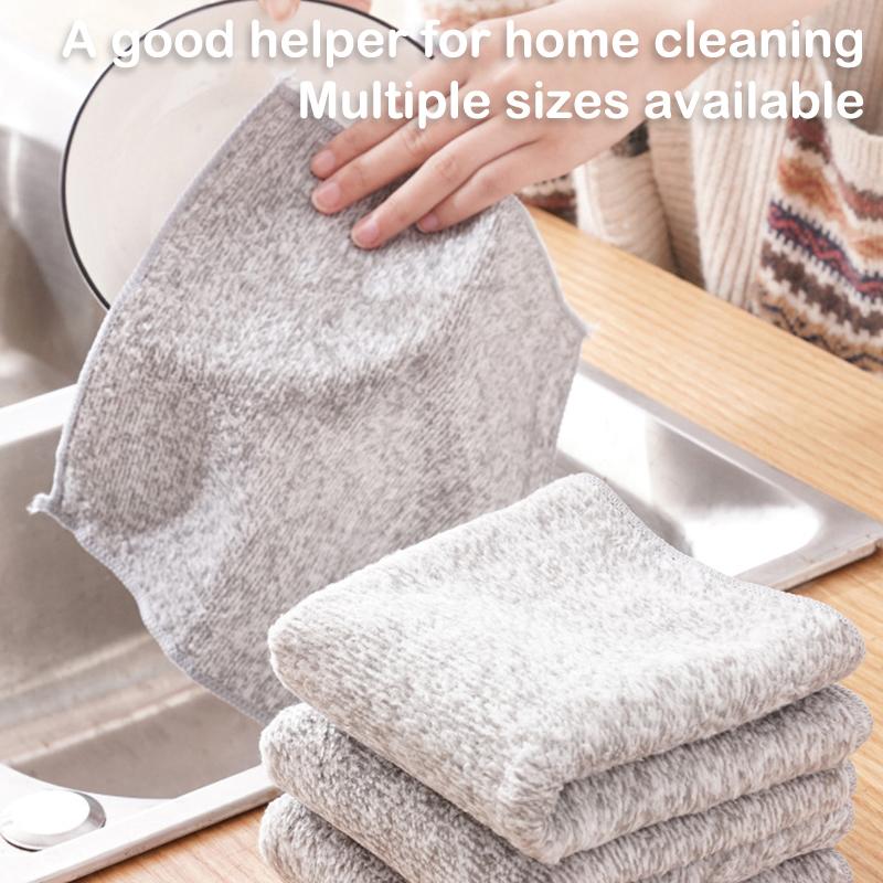 Кухонное мягкое чистящее полотенце из микрофибры, впитывающее масло, тряпка для мытья посуды