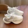 Кроссовки в стиле "dad shoes" на толстой подошве, новая весенне-осенняя модель, тонкие, дышащие, сетчатые, увеличивающие рост, маленькие белые повседневные спортивные кроссовки