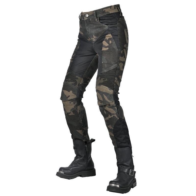 LOONG BIKER Летние Камуфляжные Мотоджинсы Slim Fit: Дышащие, Защитные брюки для верховой езды