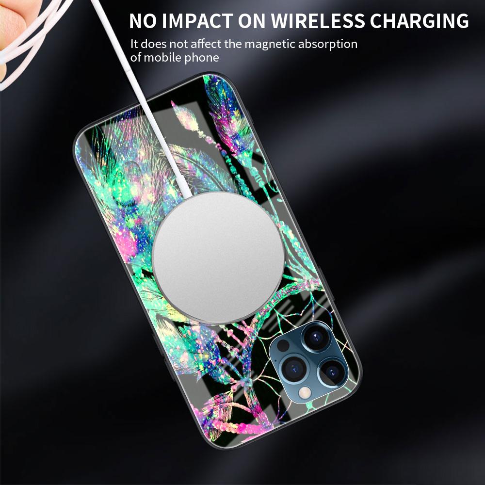Модный стеклянный чехол для Apple Iphone 13 12 Mini 11 Pro Max 7 8 Plus Xr X Xs 6 6s Se 2020, сумка «Ловец снов», акварельный чехол для телефона