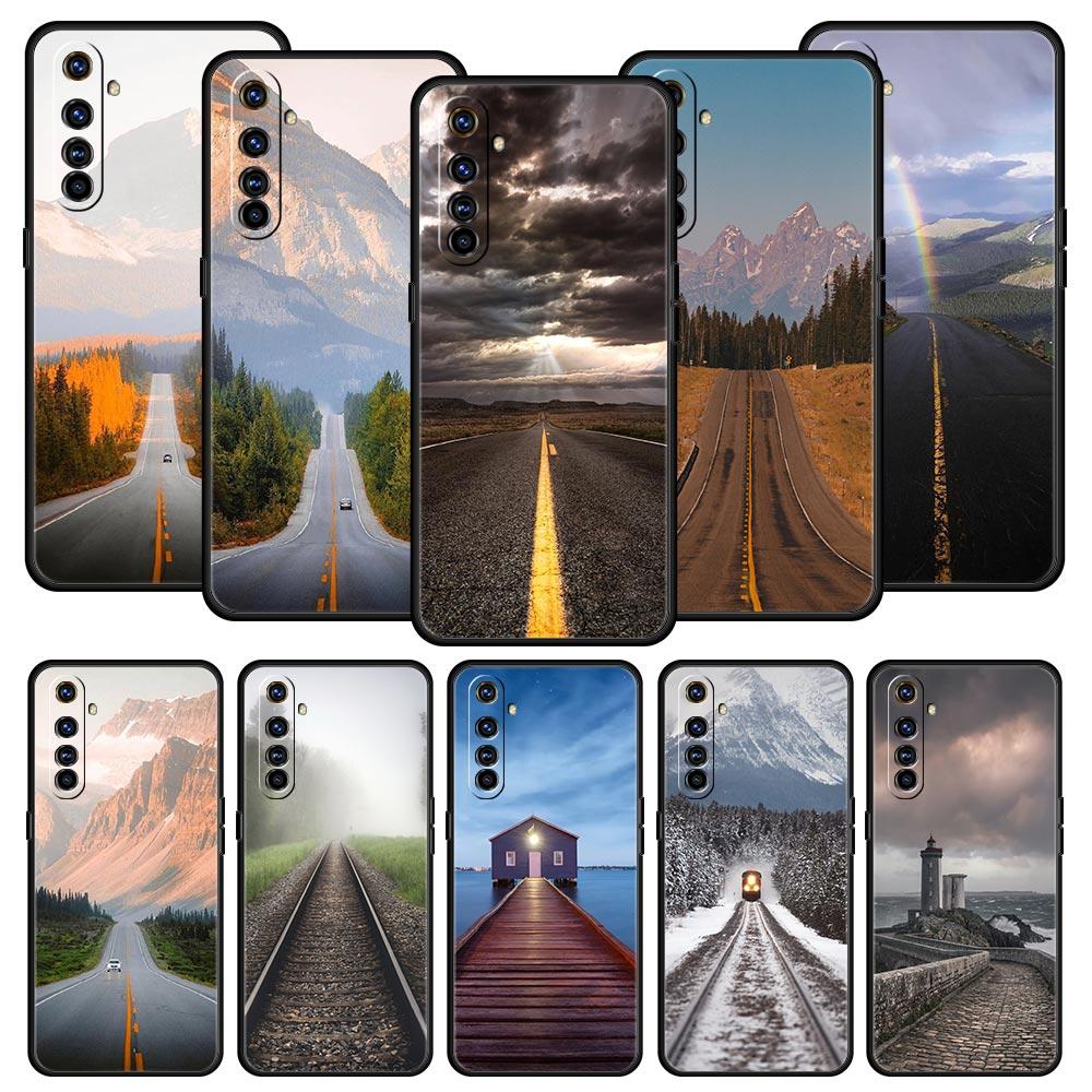 Чехол для телефона 'Пейзаж в дороге' для Realme 16 15T 14 13 12 11 10 4G 9 8 5G Pro Plus C21 C25 C35 GT5 GT3 GT2 Neo 2 3 3T 5
