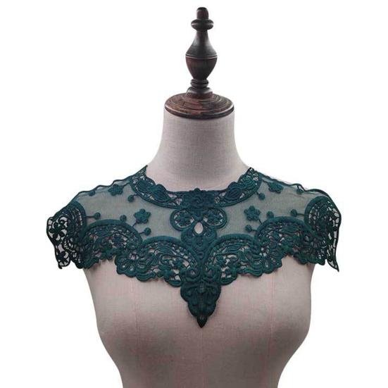 Полезная сетчатая аппликация, процесс вышивки, декоративный моющийся поддельный воротник, пришивная нашивка