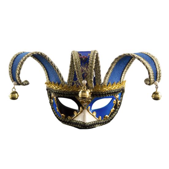 Аниме Венецианская маска шута косплей костюм реквизит колокольчик декор Хэллоуин Рождество половина