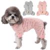 Warm Soft Dog Jumpsuits For Small Medium Dogs Cats Love Print With D-ring Puppy Sweater Clothes Teddy Chihuahua Costume