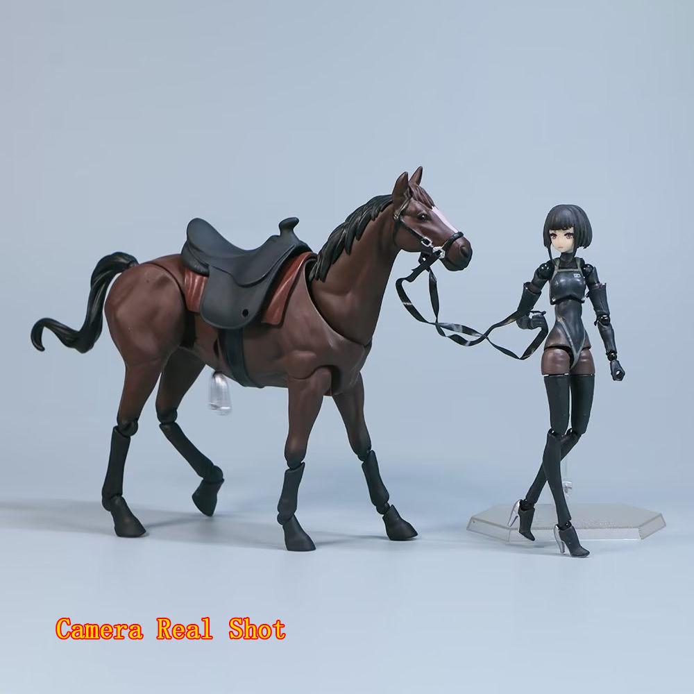 Креативная фигурка лошади 1/12 Животное Подвижная лошадь Для Figma Статуэтка Коллекционная модель Кукла Образовательная игрушка Подарки на день рождения детям