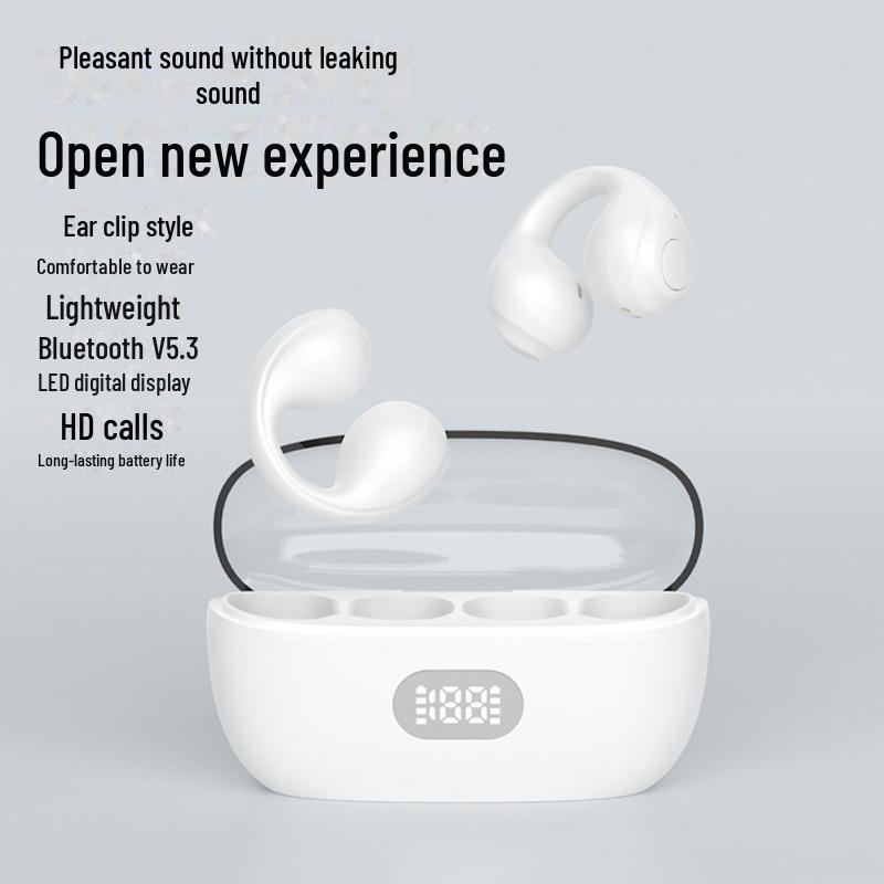 Беспроводная Bluetooth 5.4 гарнитура с заушным креплением, дисплеем и сверхдолгим сроком службы аккумулятора