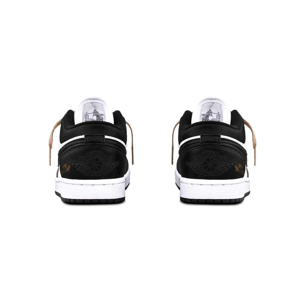 Jordan Air Jordan 1 Koi Fish AJ Cushioning, Wear Resistant Low top Vintage Basketball Shoes Unisex Black White 553558-165(Team425-AJ)