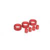 Car Dashboard Console Knob Red Trim Cover 7pcs For Honda Civic