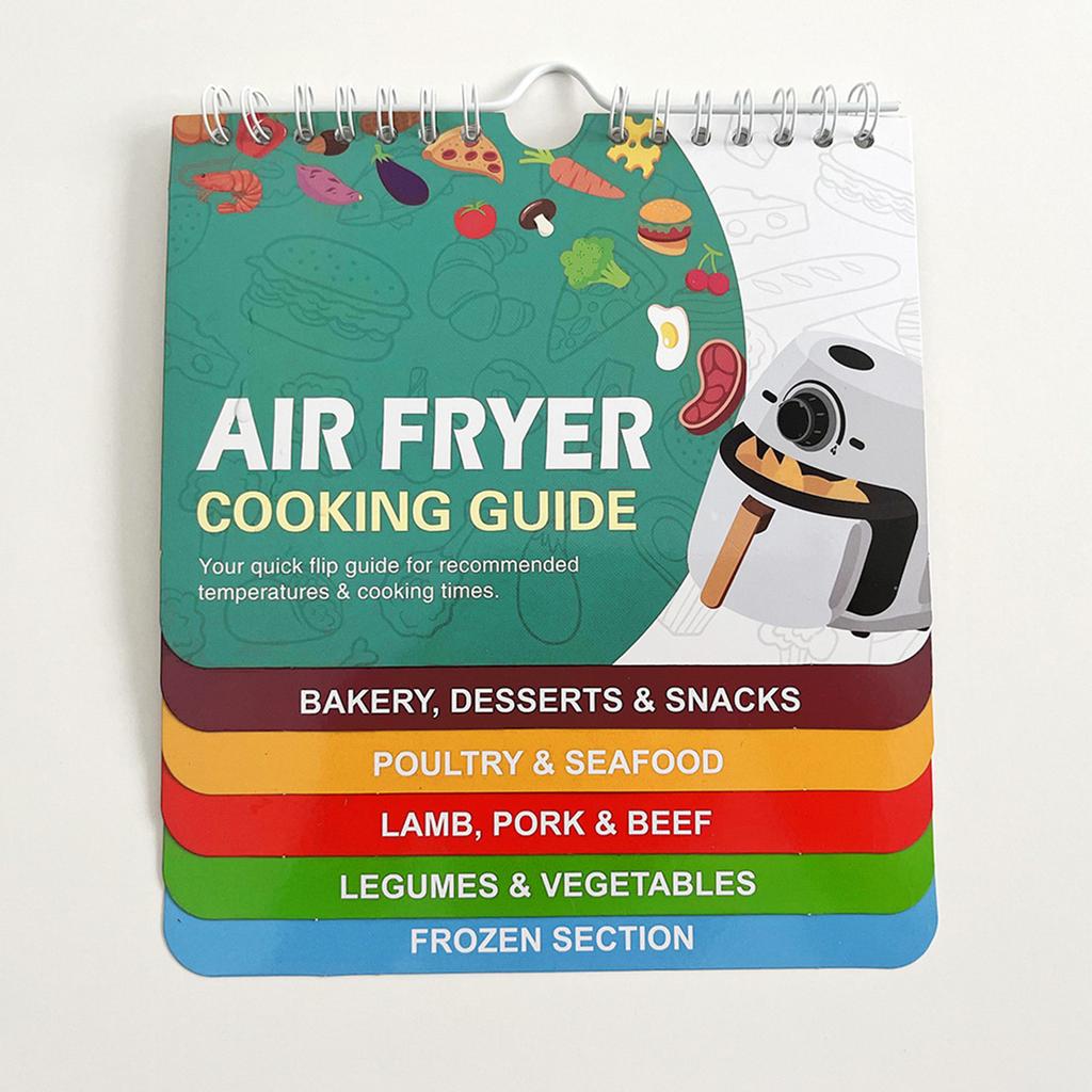 Air Fryer Magnetic Cooker Cheat Sheets Perfect Temperature Cooking Time Guide Magnet Cookbook for Meat Beef Chicken