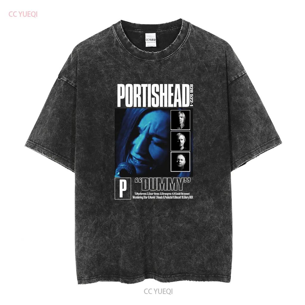 Portishead Dummy Винтажная футболка 90-х Рок Трип-хоп Группа с длинным или коротким рукавом винтажная Стирка Повседневная Слегка удобная