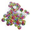 DIY Decor Flatback 50pcs 2-hole Rainbow Buttons Circular Wooden Buttons Sewing