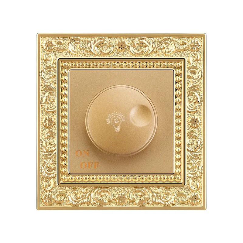 Роскошный винтажный кнопочный переключатель 1/2/3/Gang 2Way, стандартная медная настенная розетка ЕС-Франции, универсальный выключатель света для дома, розетка