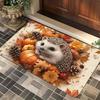 1 шт. Кухонные коврики против усталости, Водонепроницаемый нескользящий толстый амортизирующий кухонный коврик с принтом осеннего ежа, Сверхпрочный комфортный коврик для стояния для кухни